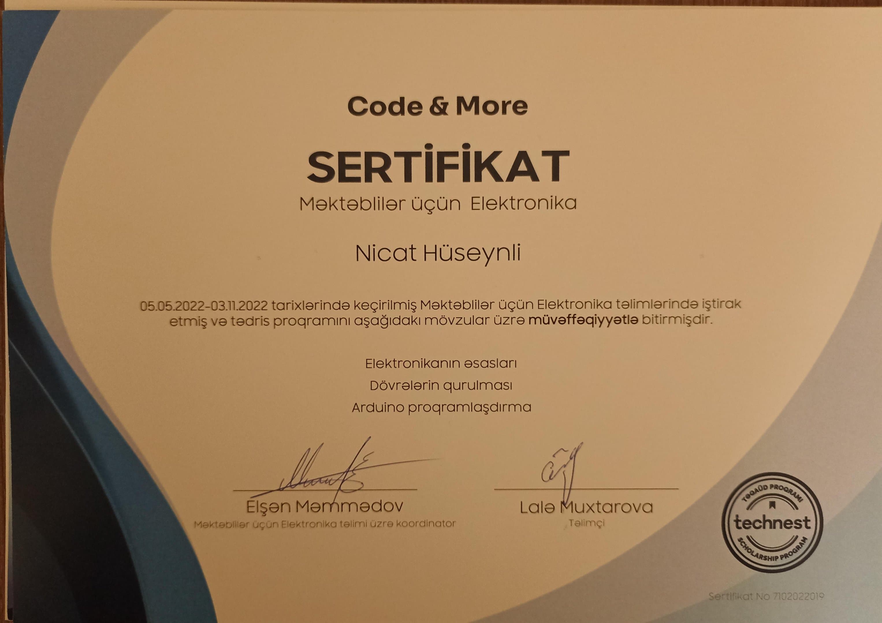 Code&More Electronics Training